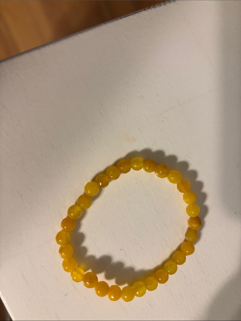 Yellow Beaded Stretch Bracelet for Kids - Brand Unspecified